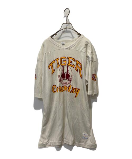 Champion（チャンピオン）Champion (チャンピオン) フットボールTシャツ ホワイト サイズ:Ｌの古着・服飾アイテム