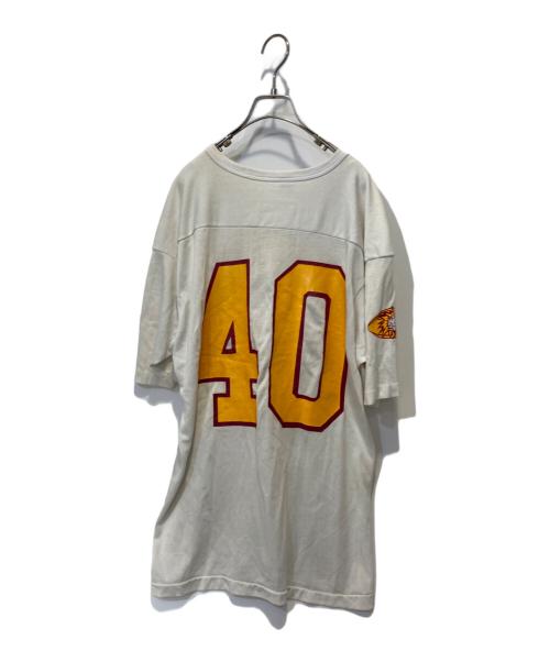 Champion（チャンピオン）Champion (チャンピオン) フットボールTシャツ ホワイト サイズ:Ｌの古着・服飾アイテム