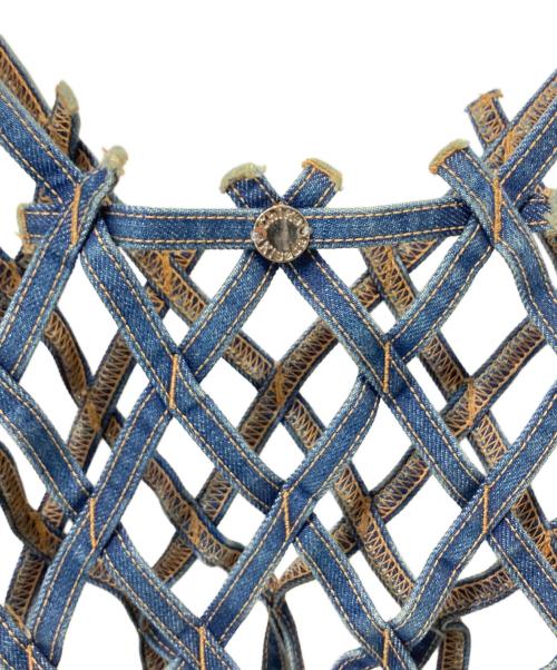 Chika Kisada（チカ キサダ）Chika Kisada (チカ キサダ) デニムレースアップビスチェ ブルー サイズ:Fの古着・服飾アイテム