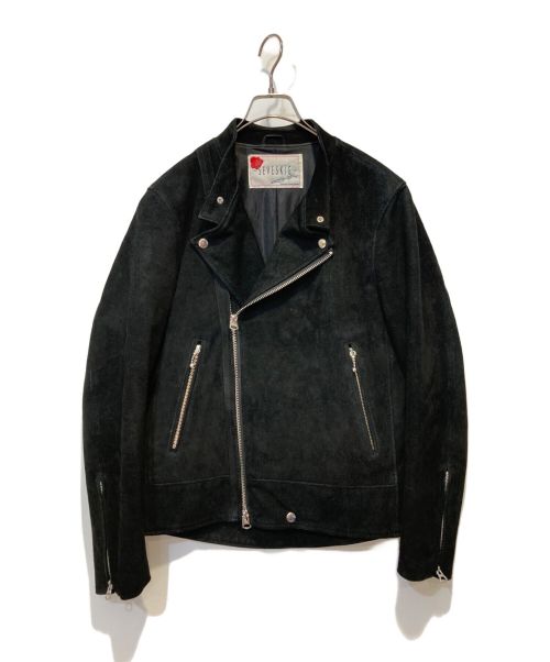 SEVESKIG（セヴシグ）SEVESKIG (セヴシグ) ダブルライダースジャケット ブラック サイズ:表記不明の古着・服飾アイテム