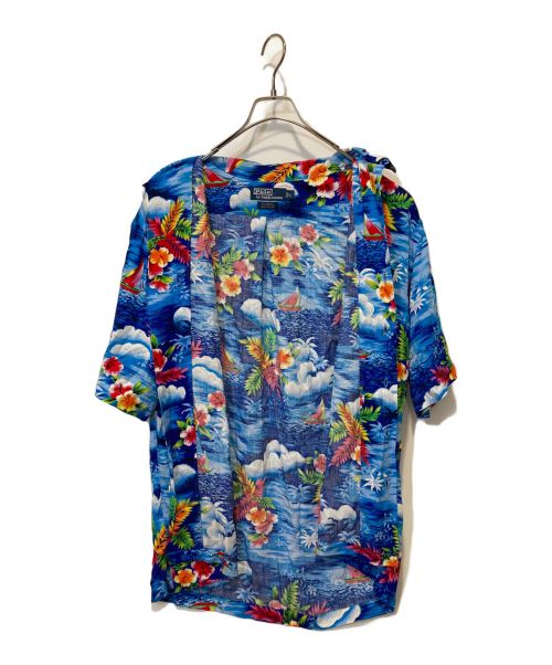 POLO RALPH LAUREN（ポロ・ラルフローレン）POLO RALPH LAUREN (ポロ・ラルフローレン) レーヨン開襟シャツ スカイブルー サイズ:Lの古着・服飾アイテム