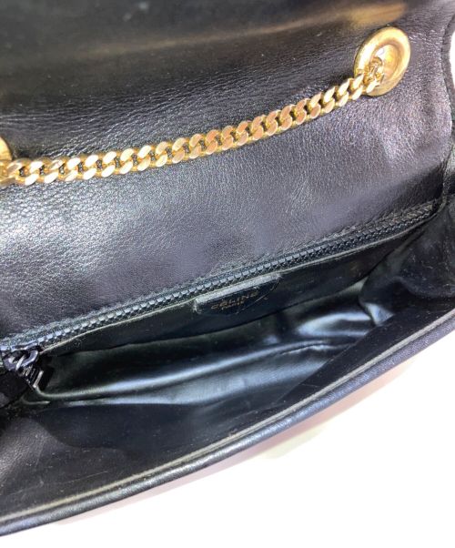 CELINE（セリーヌ）CELINE (セリーヌ) トリオンフチェーンショルダーバッグ ブラックの古着・服飾アイテム