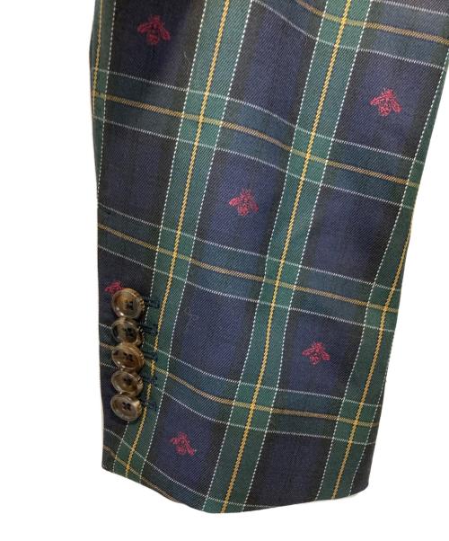 GUCCI（グッチ）GUCCI (グッチ) GREEN BEE モチーフ セットアップ ネイビー×グリーン サイズ:7-54Rの古着・服飾アイテム