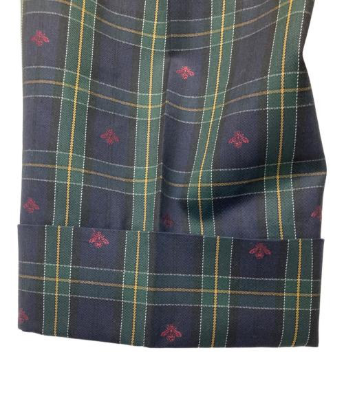 GUCCI（グッチ）GUCCI (グッチ) GREEN BEE モチーフ セットアップ ネイビー×グリーン サイズ:7-54Rの古着・服飾アイテム