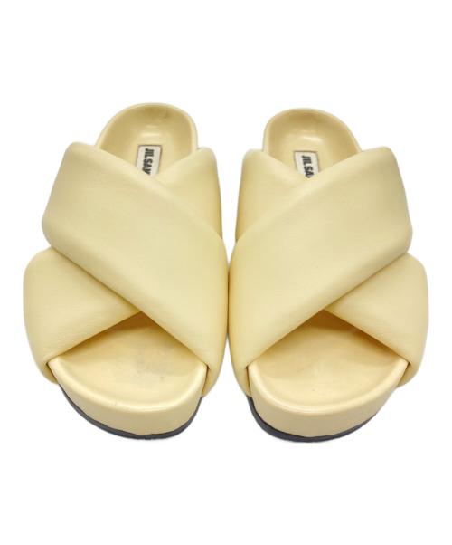 JIL SANDER（ジルサンダー）JIL SANDER (ジルサンダー) クロスサンダル ベージュ サイズ:36の古着・服飾アイテム