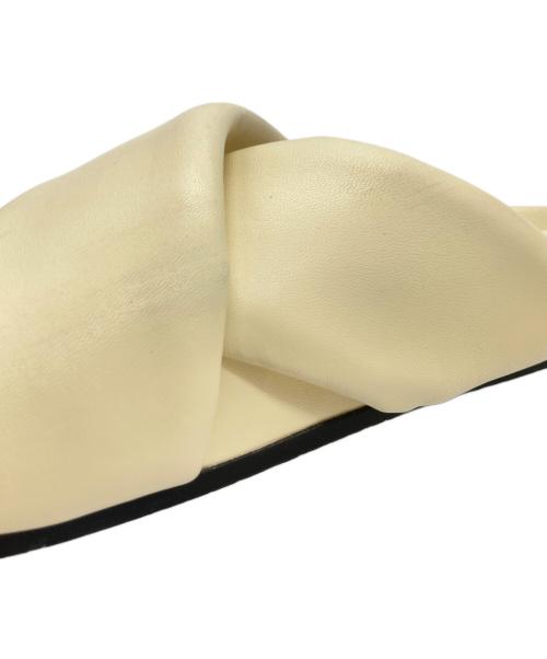 JIL SANDER（ジルサンダー）JIL SANDER (ジルサンダー) クロスサンダル ベージュ サイズ:36の古着・服飾アイテム