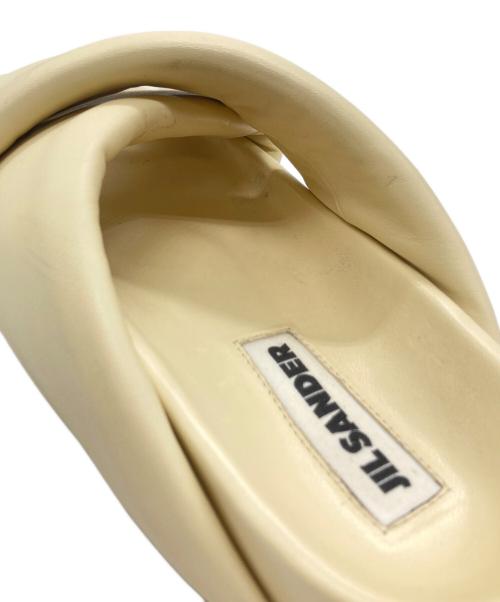 JIL SANDER（ジルサンダー）JIL SANDER (ジルサンダー) クロスサンダル ベージュ サイズ:36の古着・服飾アイテム