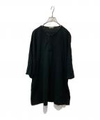 AURALEEオーラリー）の古着「SUPER SOFT PIQUE HENRY NECK」｜ブラック