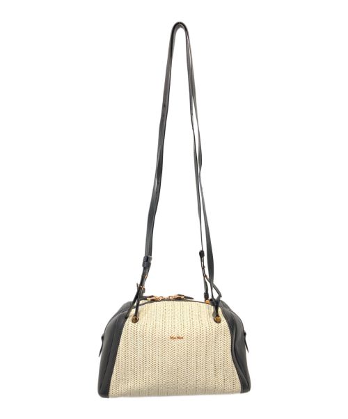 MaxMara（マックスマーラ）MaxMara (マックスマーラ) マリンストローボストンバッグ ブラックの古着・服飾アイテム