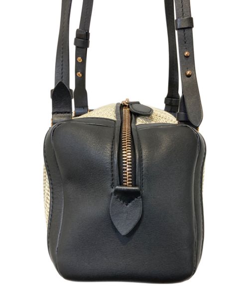 MaxMara（マックスマーラ）MaxMara (マックスマーラ) マリンストローボストンバッグ ブラックの古着・服飾アイテム