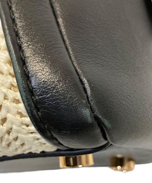 MaxMara（マックスマーラ）MaxMara (マックスマーラ) マリンストローボストンバッグ ブラックの古着・服飾アイテム