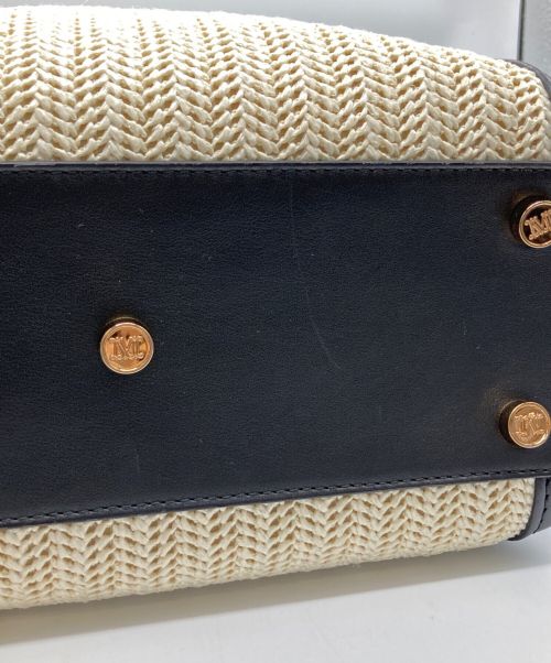 MaxMara（マックスマーラ）MaxMara (マックスマーラ) マリンストローボストンバッグ ブラックの古着・服飾アイテム