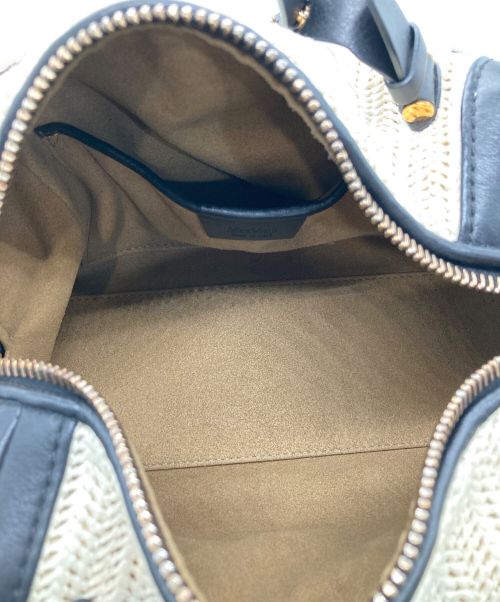 MaxMara（マックスマーラ）MaxMara (マックスマーラ) マリンストローボストンバッグ ブラックの古着・服飾アイテム