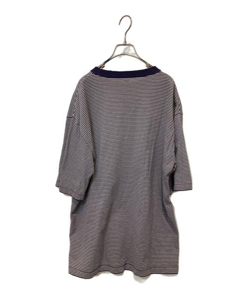 KAPTAIN SUNSHINE（キャプテンサンシャイン）KAPTAIN SUNSHINE (キャプテンサンシャイン) Crewneck Knit Pocket Tee パープル サイズ:40の古着・服飾アイテム