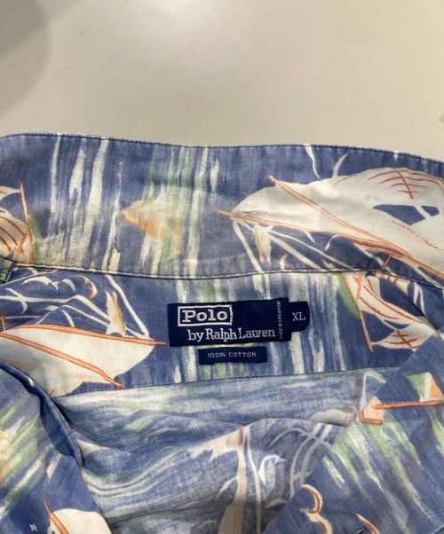 POLO RALPH LAUREN（ポロ・ラルフローレン）POLO RALPH LAUREN (ポロ・ラルフローレン) ヨットオープンカラーシャツ ブルー サイズ:XLの古着・服飾アイテム