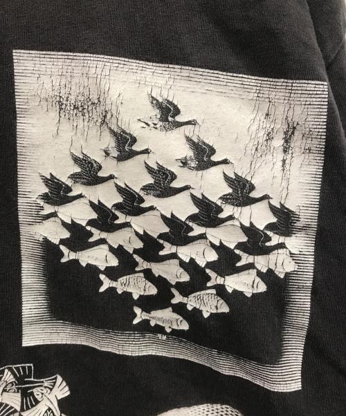 ANDAZIA（アンダジア）ANDAZIA (アンダジア) エッシャーマルチプリントTシャツ ブラック サイズ:XLの古着・服飾アイテム