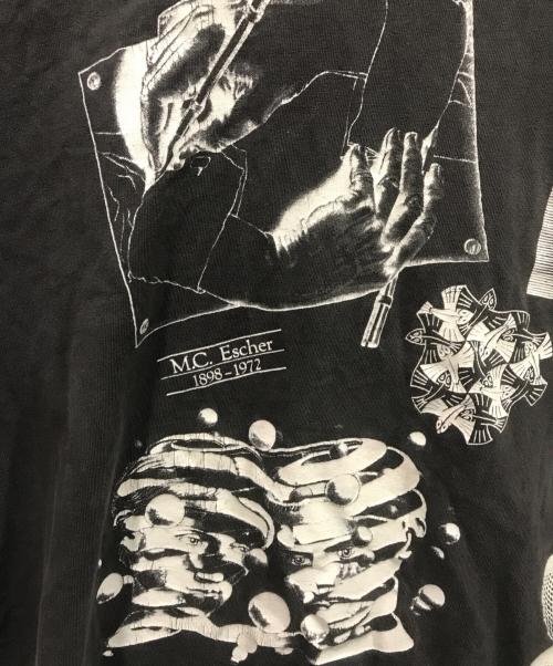 ANDAZIA（アンダジア）ANDAZIA (アンダジア) エッシャーマルチプリントTシャツ ブラック サイズ:XLの古着・服飾アイテム