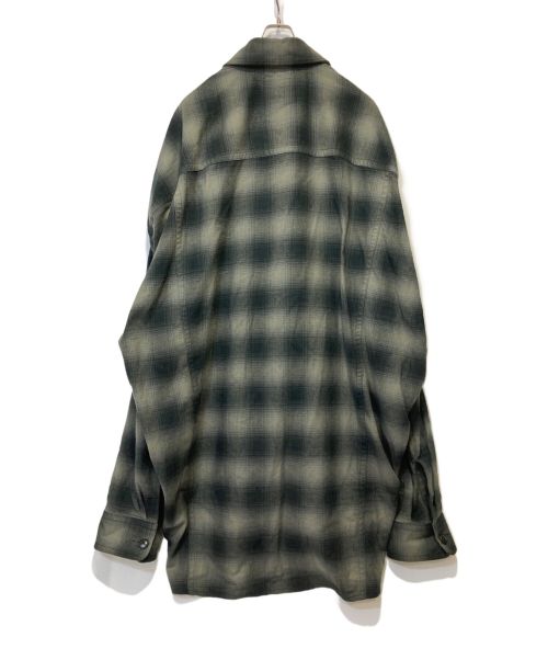 Maison MIHARA YASUHIRO（メゾン ミハラ ヤスヒロ）Maison MIHARA YASUHIRO (メゾン ミハラ ヤスヒロ) スーパービッグチェック長袖シャツ ブラック サイズ:48の古着・服飾アイテム