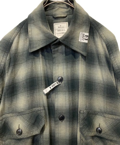 Maison MIHARA YASUHIRO（メゾン ミハラ ヤスヒロ）Maison MIHARA YASUHIRO (メゾン ミハラ ヤスヒロ) スーパービッグチェック長袖シャツ ブラック サイズ:48の古着・服飾アイテム