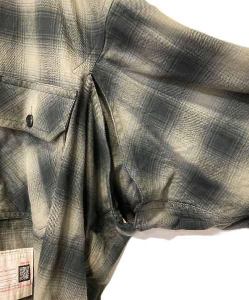 Maison MIHARA YASUHIRO（メゾン ミハラ ヤスヒロ）Maison MIHARA YASUHIRO (メゾン ミハラ ヤスヒロ) スーパービッグチェック長袖シャツ ブラック サイズ:48の古着・服飾アイテム