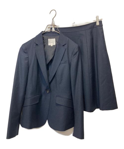 KUMIKYOKU（クミキョク）KUMIKYOKU (クミキョク) ピンストライプスカートセットアップ ネイビー サイズ:1の古着・服飾アイテム