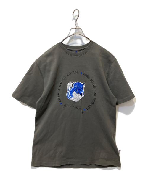 ADER error（アーダーエラー）ADER error (アーダーエラー) MAISON KITSUNE (メゾンキツネ) ワッペンtシャツ ブルー サイズ:A2の古着・服飾アイテム