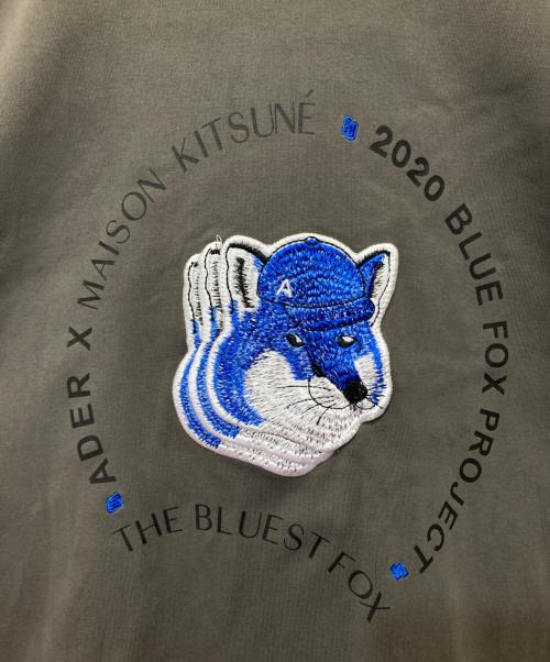 ADER error（アーダーエラー）ADER error (アーダーエラー) MAISON KITSUNE (メゾンキツネ) ワッペンtシャツ ブルー サイズ:A2の古着・服飾アイテム
