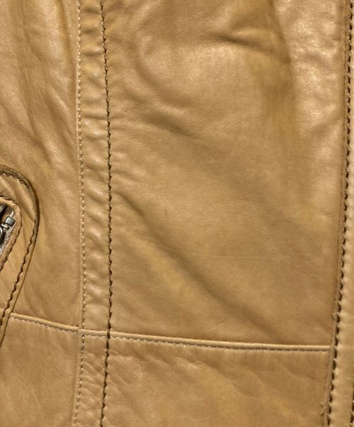 BURBERRY BLUE LABEL（バーバリーロンドンブルーレーベル）BURBERRY BLUE LABEL (バーバリーブルーレーベル) ライダースジャケット ブラウン サイズ:38の古着・服飾アイテム