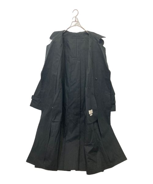 YOKE（ヨーク）YOKE (ヨーク) CUT&LAYERED TRENCH COAT ブラック サイズ:4の古着・服飾アイテム