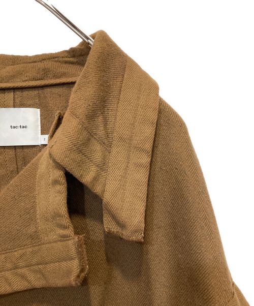 tac:tac（タクタク）tac:tac (タクタク) COTTON SILK JERSEY PIPING JACKET ブラウン サイズ:Ⅿの古着・服飾アイテム