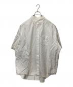 Graphpaperグラフペーパー）の古着「Oxford Oversized S/S B.DShirt」｜ホワイト