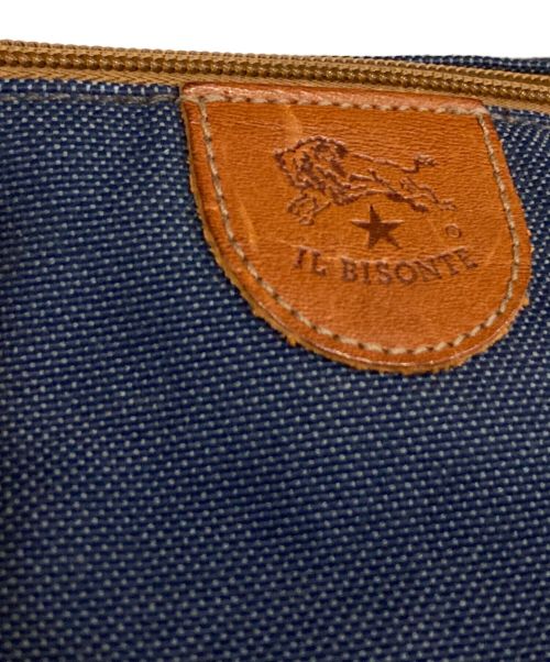 IL BISONTE（イル ビゾンテ）IL BISONTE (イル ビゾンテ) レザーキャンバスショルダーバッグの古着・服飾アイテム