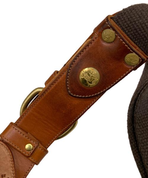 IL BISONTE（イル ビゾンテ）IL BISONTE (イル ビゾンテ) レザーキャンバスショルダーバッグの古着・服飾アイテム