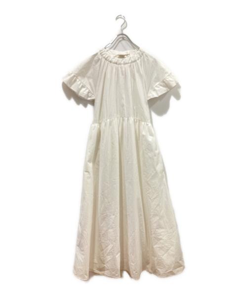 LANVIN en Bleu（ランバンオンブルー）LANVIN en Bleu (ランバンオンブルー) ブラウスワンピース ホワイト サイズ:38の古着・服飾アイテム