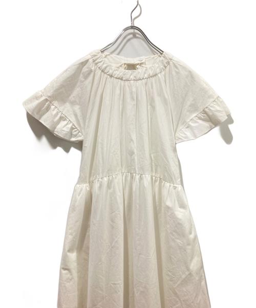 LANVIN en Bleu（ランバンオンブルー）LANVIN en Bleu (ランバンオンブルー) ブラウスワンピース ホワイト サイズ:38の古着・服飾アイテム