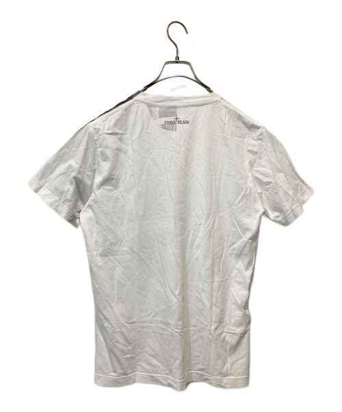 STONE ISLAND（ストーンアイランド）STONE ISLAND (ストーンアイランド) ロゴプリントTシャツ ホワイト サイズ:Ⅿの古着・服飾アイテム