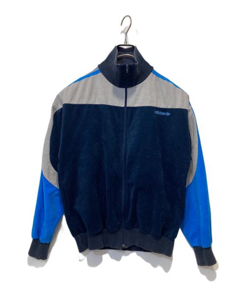 adidas（アディダス）adidas (アディダス) ベロアトラックジャケット ネイビー サイズ:46の古着・服飾アイテム