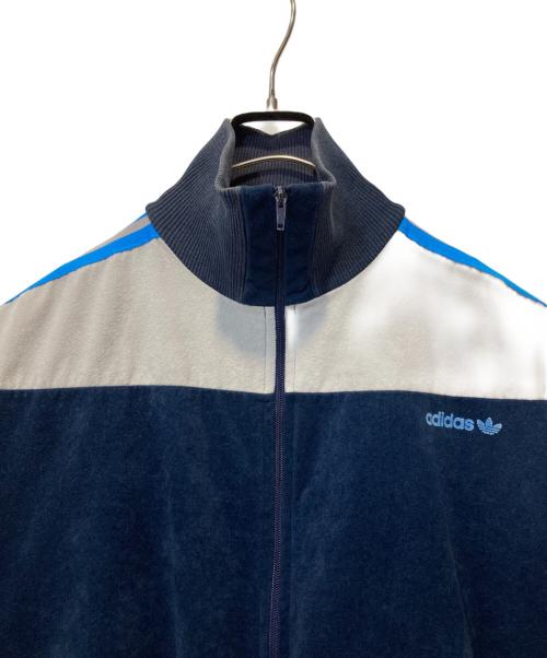 adidas（アディダス）adidas (アディダス) ベロアトラックジャケット ネイビー サイズ:46の古着・服飾アイテム
