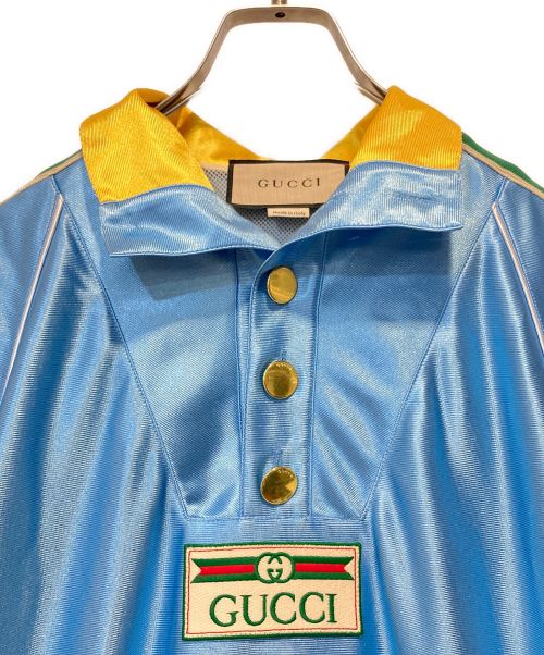 GUCCI（グッチ）GUCCI (グッチ) アームラインフロントアノラックブルゾン ブルー サイズ:XSの古着・服飾アイテム