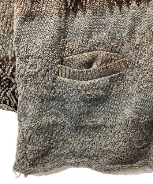 COMME des GARCONS HOMME（コムデギャルソン オム）COMME des GARCONS HOMME (コムデギャルソン オム) 田中オム期ニットカーディガン グレー サイズ:表記無しの古着・服飾アイテム