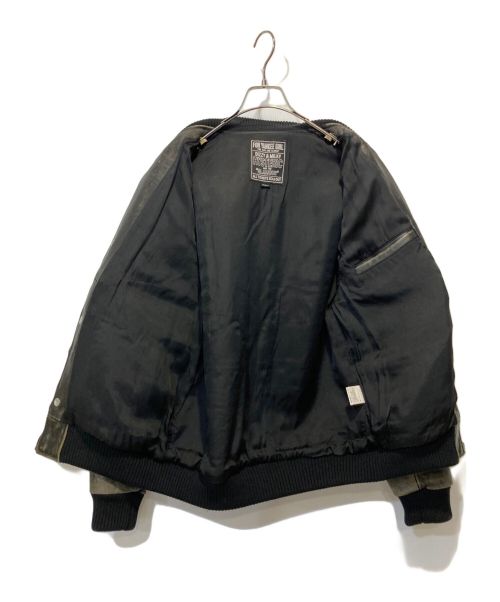 Hysteric Glamour（ヒステリックグラマー）Hysteric Glamour (ヒステリックグラマー) カウレザー スポーツジャケット ブラック サイズ:Ⅿの古着・服飾アイテム