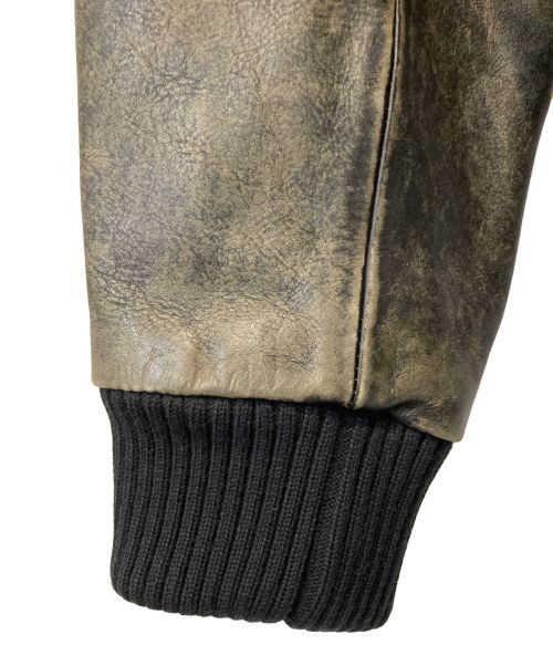 Hysteric Glamour（ヒステリックグラマー）Hysteric Glamour (ヒステリックグラマー) カウレザー スポーツジャケット ブラック サイズ:Ⅿの古着・服飾アイテム