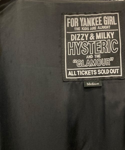 Hysteric Glamour（ヒステリックグラマー）Hysteric Glamour (ヒステリックグラマー) カウレザー スポーツジャケット ブラック サイズ:Ⅿの古着・服飾アイテム