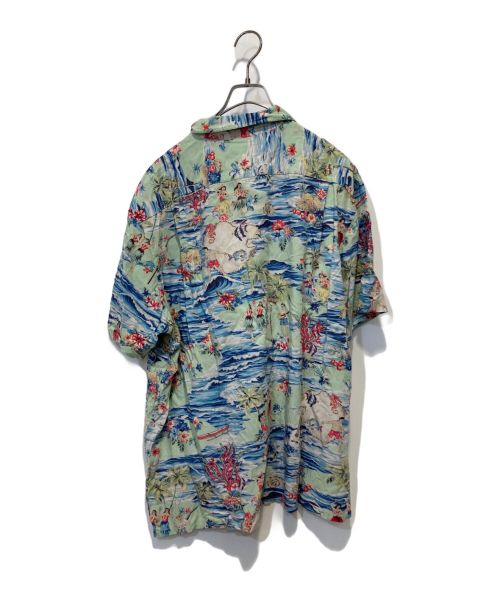 POLO RALPH LAUREN（ポロ・ラルフローレン）POLO RALPH LAUREN (ポロ・ラルフローレン) s/s総柄シャツ ブルー サイズ:XXLの古着・服飾アイテム