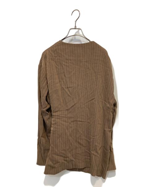 6(ROKU) BEAUTY&YOUTH（ロク ビューティーアンドユース）6(ROKU) BEAUTY&YOUTH (ロク ビューティーアンドユース) UNITED ARROWS  STRIPE JACKET/ ブラウン サイズ:36の古着・服飾アイテム