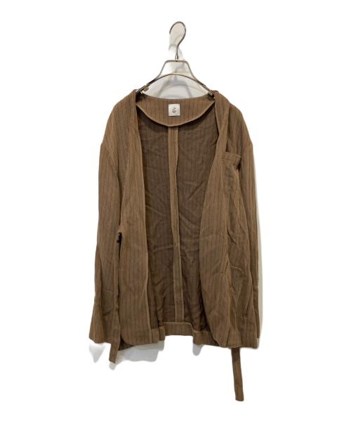 6(ROKU) BEAUTY&YOUTH（ロク ビューティーアンドユース）6(ROKU) BEAUTY&YOUTH (ロク ビューティーアンドユース) UNITED ARROWS  STRIPE JACKET/ ブラウン サイズ:36の古着・服飾アイテム