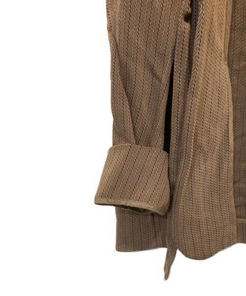 6(ROKU) BEAUTY&YOUTH（ロク ビューティーアンドユース）6(ROKU) BEAUTY&YOUTH (ロク ビューティーアンドユース) UNITED ARROWS  STRIPE JACKET/ ブラウン サイズ:36の古着・服飾アイテム
