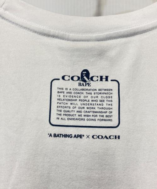 A BATHING APE（ア ベイシング エイプ）A BATHING APE (ア ベイシング エイプ) COACH (コーチ) プリントTシャツ ホワイト サイズ:Ｌの古着・服飾アイテム