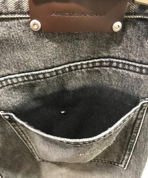 AMICUS ANIMAE（AMICUS ANIMAE）AMICUS ANIMAE (AMICUS ANIMAE) ブラックデニムパンツ ブラック サイズ:Sの古着・服飾アイテム