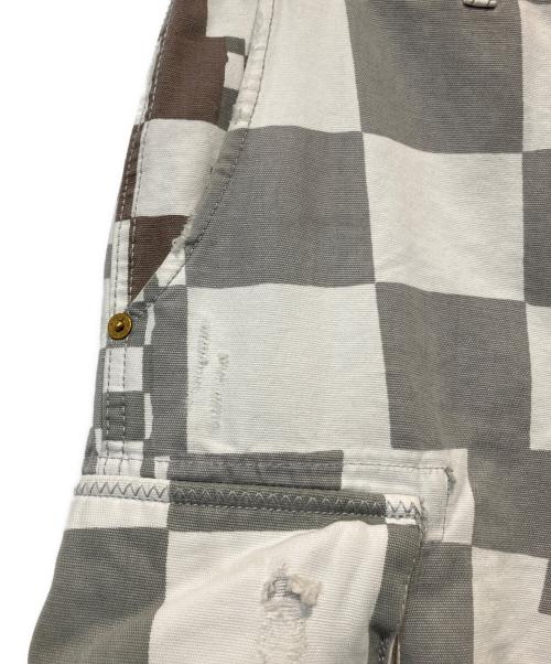 ERL（イーアールエル）ERL (イーアールエル) Check Print Cargo Pants ホワイト サイズ:Sの古着・服飾アイテム